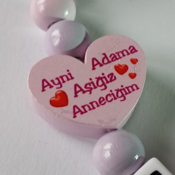 Türkische Schnullerkette Ayni Adama - Anne / Baba