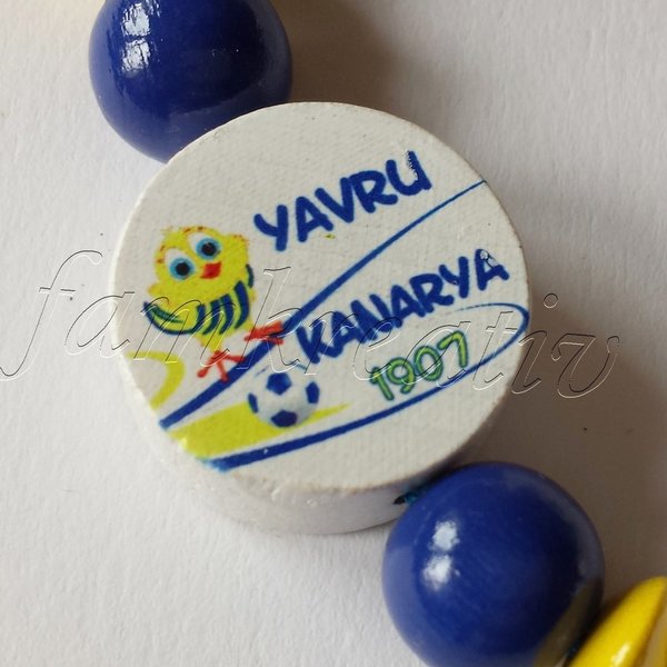 Fußball Schnullerkette YAVRU KANARYA blau gelb