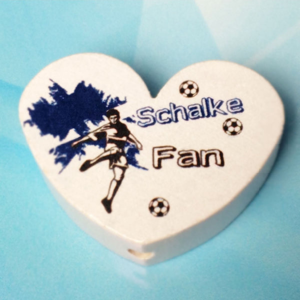 ich bin Schalke Fan Herz weiß